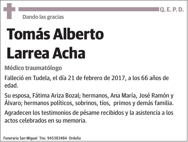 Tomás Alberto Larrea Acha