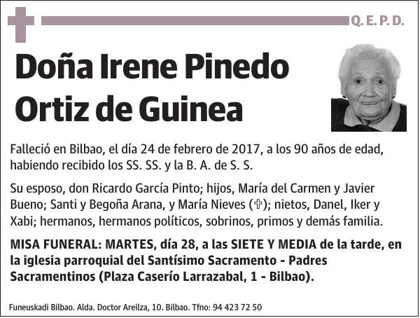 Irene Pinedo Ortiz de Guinea