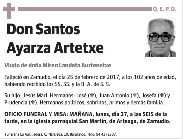 Santos Ayarza Artetxe