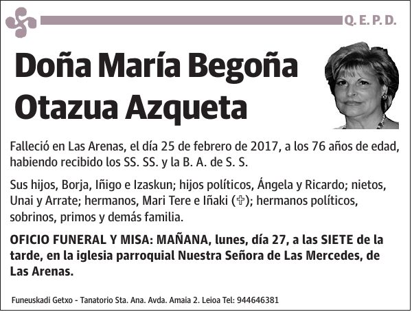 María Begoña Otazua Azqueta