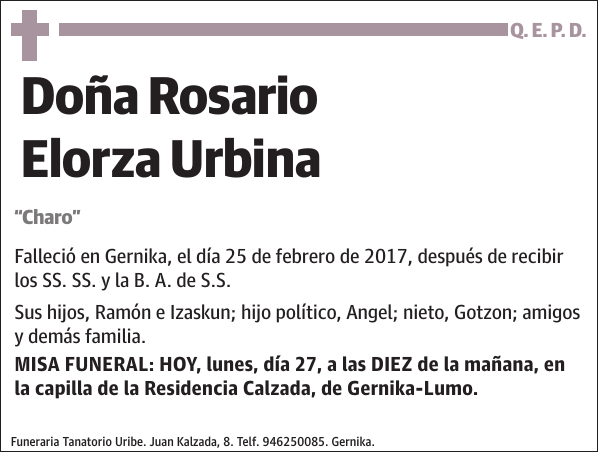 Rosario Elorza Urbina