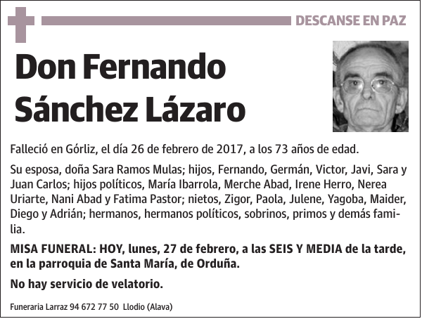 Fernando Sánchez Lázaro