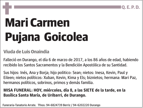 Mari Carmen Pujana Goicolea