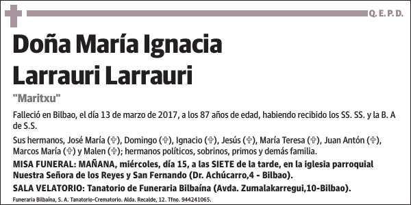 María Ignacia Larrauri Larrauri