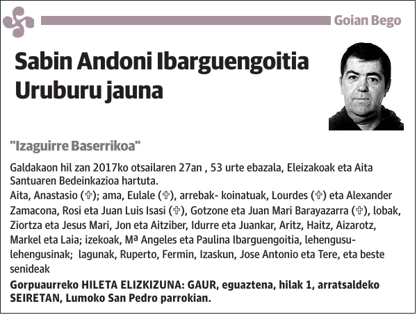 Sabin Andoni Ibarguengoitia Uruburu