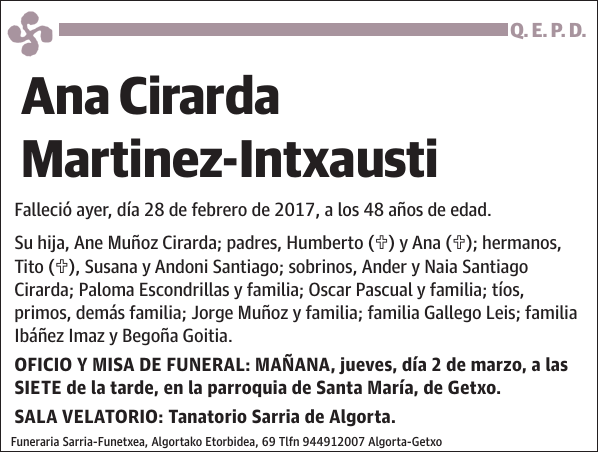 Ana Cirarda Martinez-Intxausti