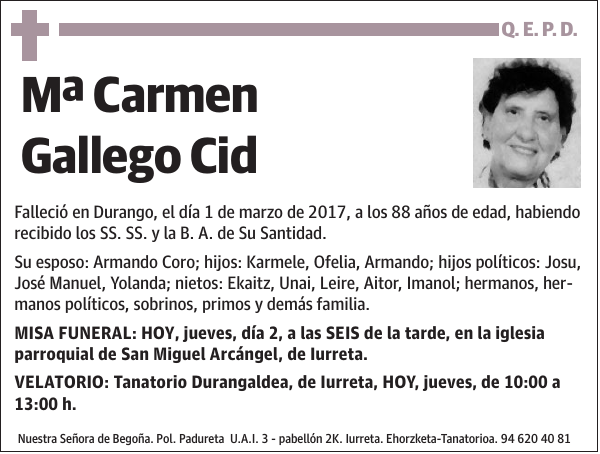 Mª Carmen Gallego Cid