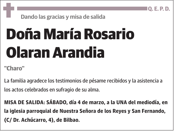 María Rosario Olaran Arandia