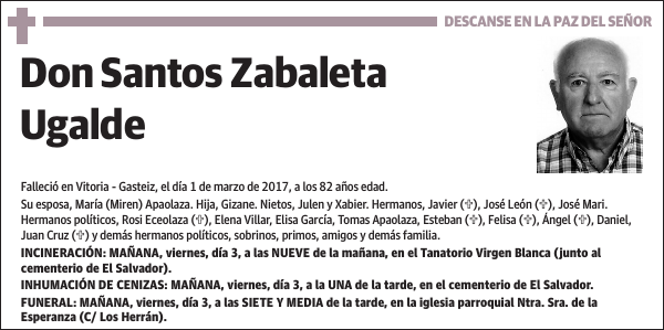 Santos Zabaleta Ugalde