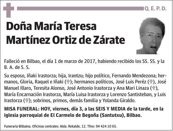 María Teresa Martínez Ortiz de Zárate