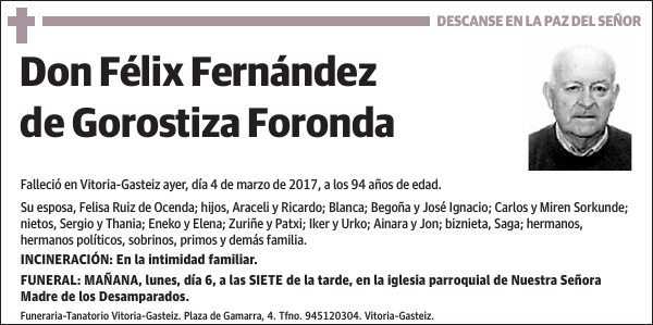 Félix Fernández de Gorostiza Foronda