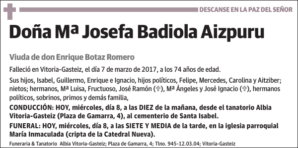 Mª Josefa Badiola Aizpuru