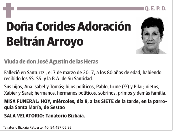 Corides Adoración Beltrán Arroyo