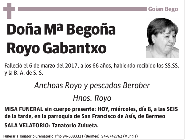 Mª Begoña Royo Gabantxo