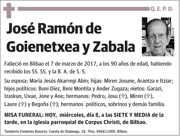 José Ramón de Goienetxea y Zabala