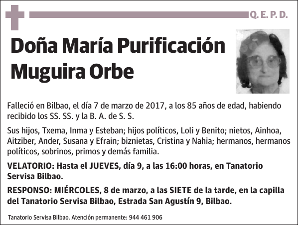 María Purificación Muguira Orbe