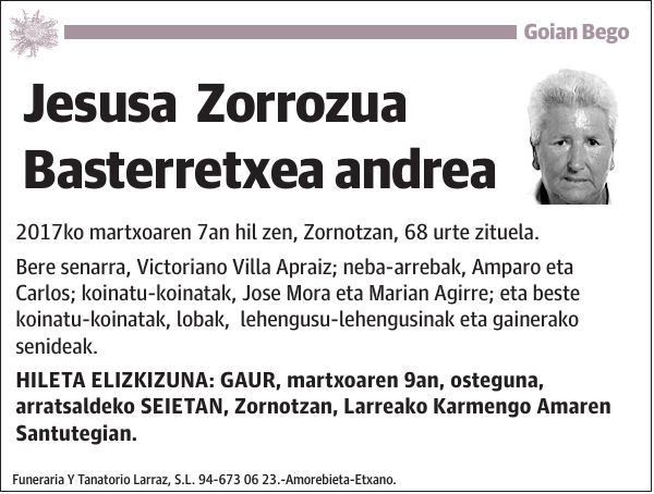 Jesusa Zorrozua Basterretxea