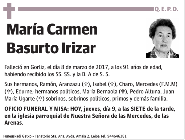 María Carmen Basurto Irizar