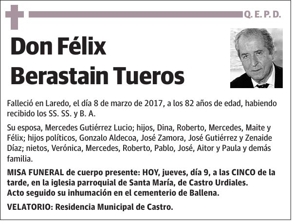 Félix Berastain Tueros