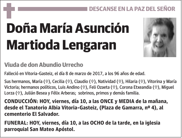 María Asunción Martioda Lengaran