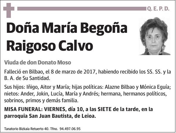 María Begoña Raigoso Calvo