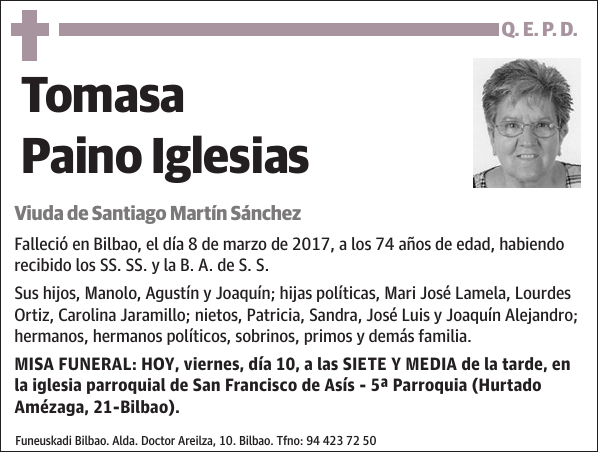 Tomasa Paino Iglesias