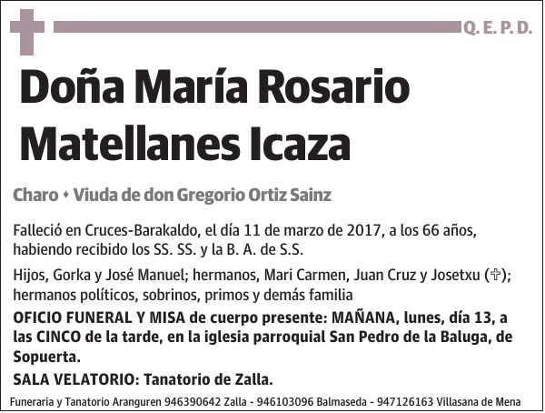 María Rosario Matellanes Icaza