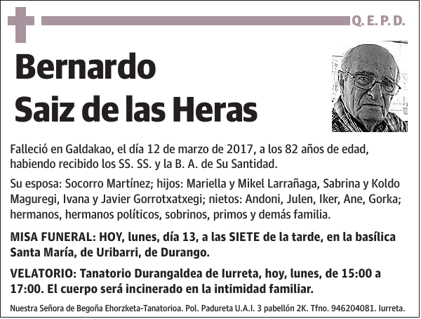 Bernardo Saiz de las Heras