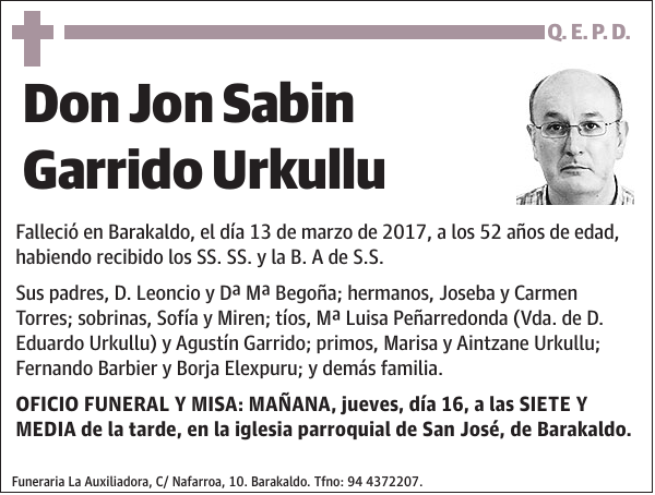 Jon Sabin Garrido Urkullu