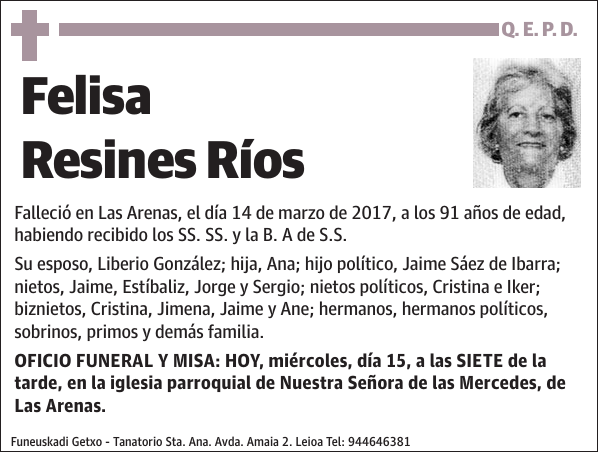 Felisa Resines Ríos