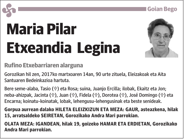 Maria Pilar Etxeandia Legina