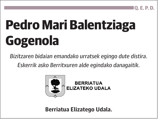 Pedro Mari Balentziaga Gogenola