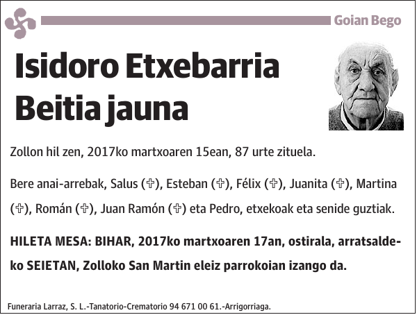 Isidoro Etxebarria Beitia