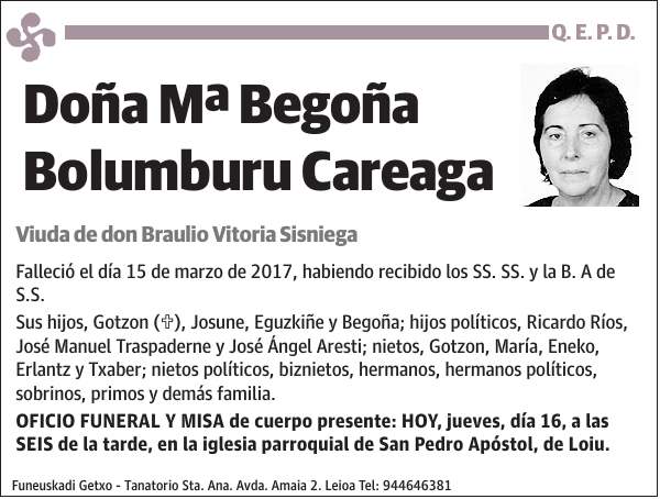 Mª Begoña Bolumburu Careaga
