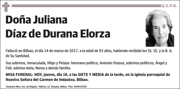 Juliana Díaz de Durana Elorza