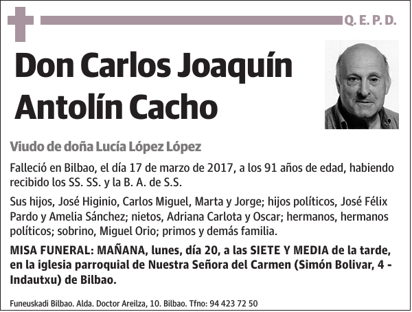 Carlos Joaquín Antolín Cacho