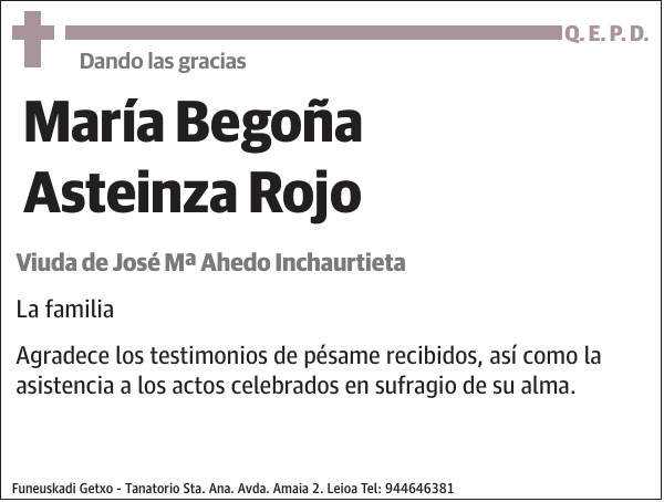 María Begoña Asteinza Rojo