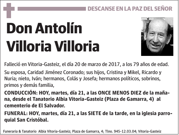 Antolín Villoria Villoria