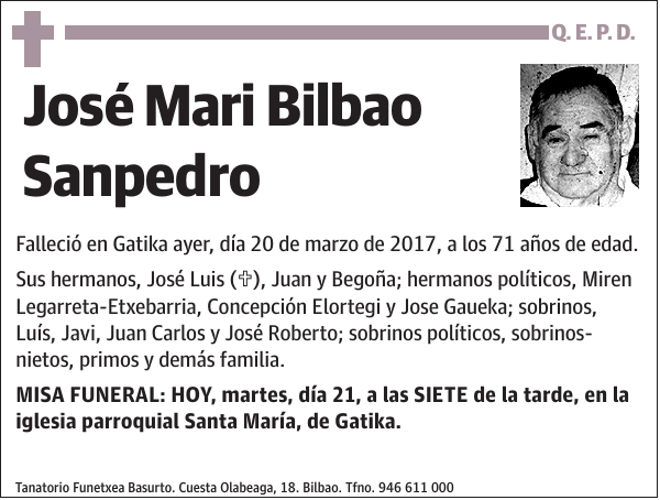 José Mari Bilbao Sanpedro