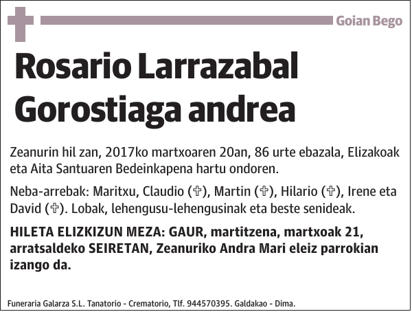 Rosario Larrazabal Gorostiaga