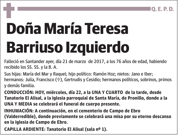 María Teresa Barriuso Izquierdo