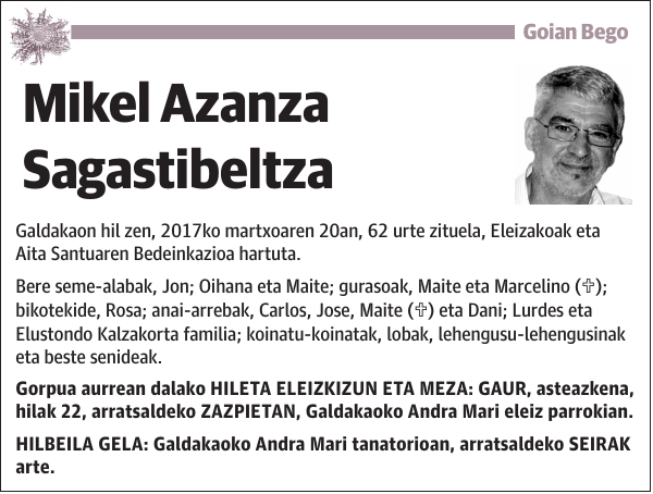 Mikel Azanza Sagastibeltza