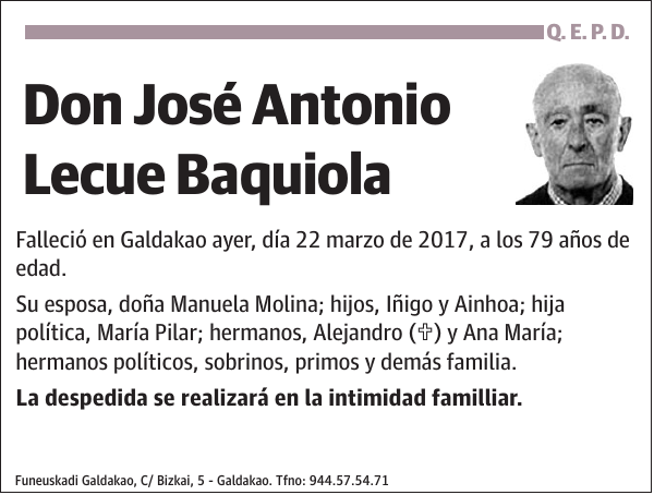 José Antonio Lecue Baquiola