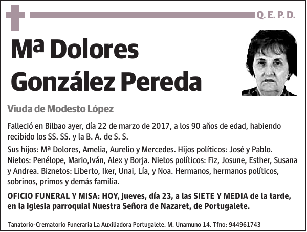 Mª Dolores González Pereda