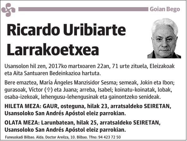 Ricardo Uribiarte Larrakoetxea
