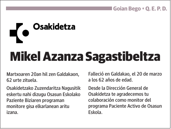 Mikel Azanza Sagastibeltza