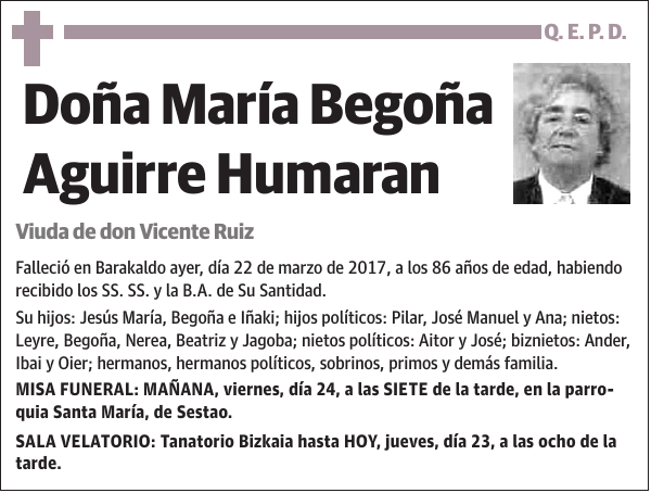 María Begoña Aguirre Humaran