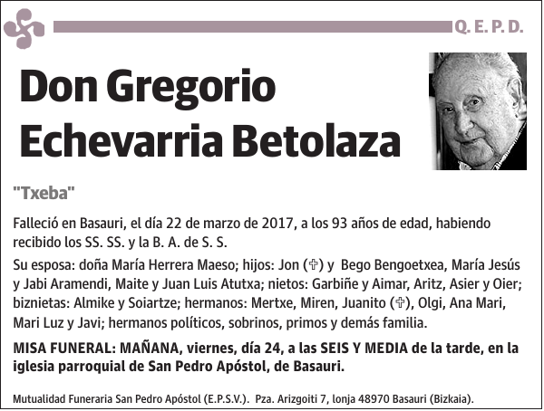 Gregorio Echevarria Betolaza