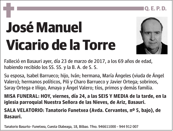 José Manuel Vicario de la Torre