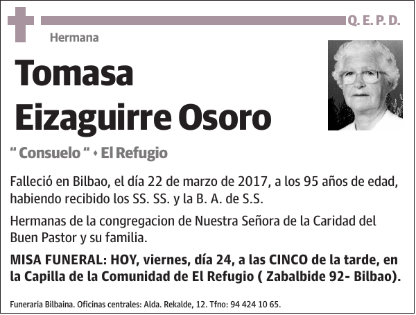 Tomasa Eizaguirre Osoro